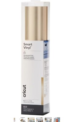 Cricut Smart Permanent Vinyl (13in x12ft, Matte Metallic Champagne)