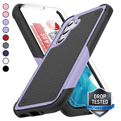 For Samsung A15 A54 A14 A255G Rugged Hard Non-Slip Case with HD Screen Protector