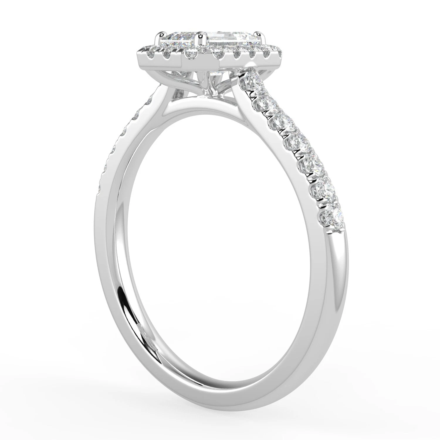 1.0 Ct F VS Emerald Diamond Engagement Ring IGI Certified Lab Grown 14k Gold image-2