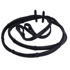 ThinLine Black English Reins - 60"  Buckle Ends with Rein Stops
