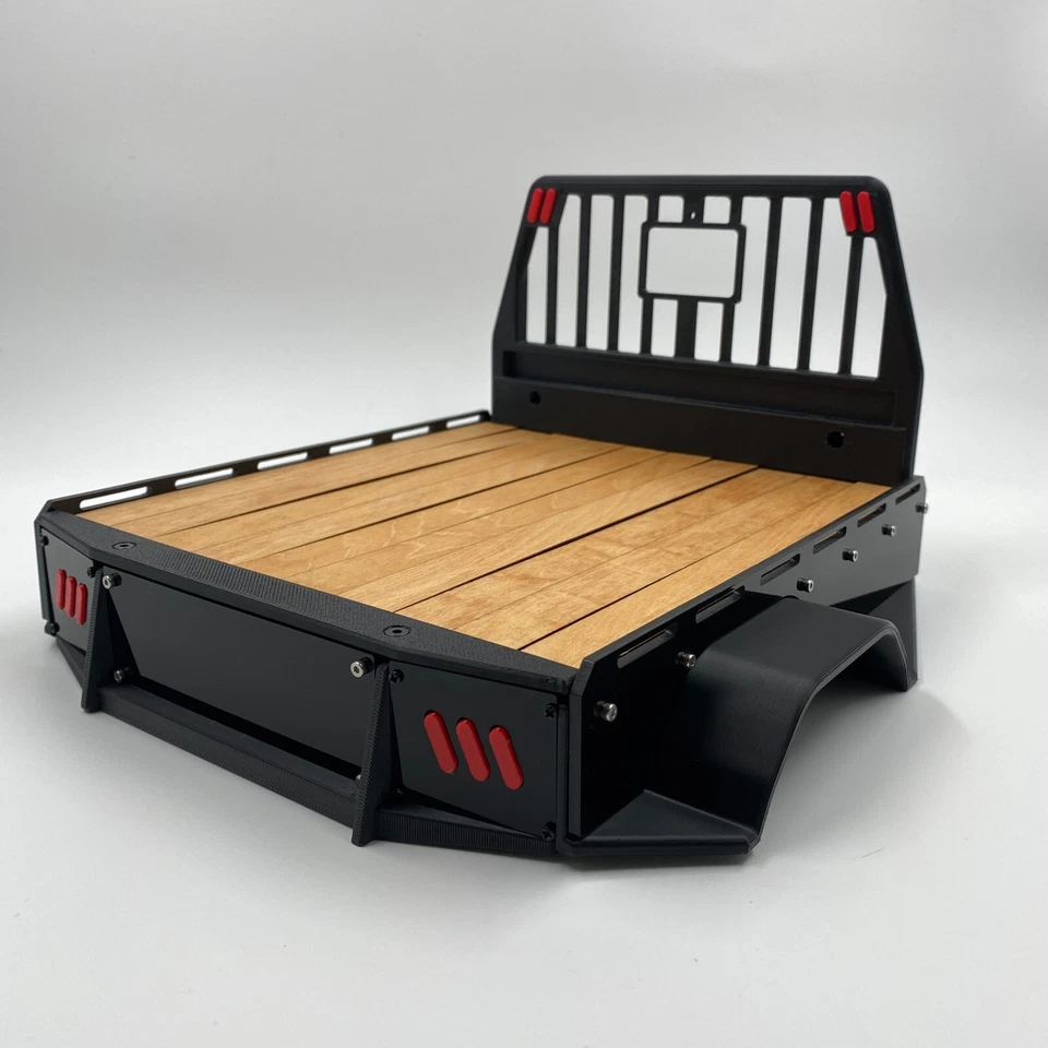CEN Racing 1/10 RC Flatbed Kit– Custom Bed for F450 Dually Truck (Wood/Black) - Image 2 of 4