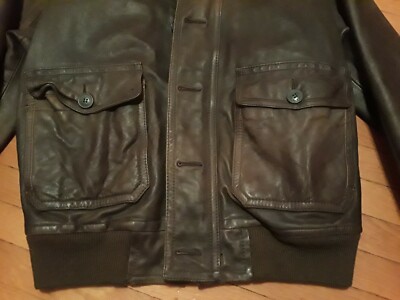 Abercrombie Fitch RUEHL 925 HUDSON LEATHER BOMBER FLIGHT JACKET M