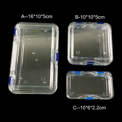 Hinged Display Box Acrylic Membrane Case Storage Jewelry Chip Shockproof