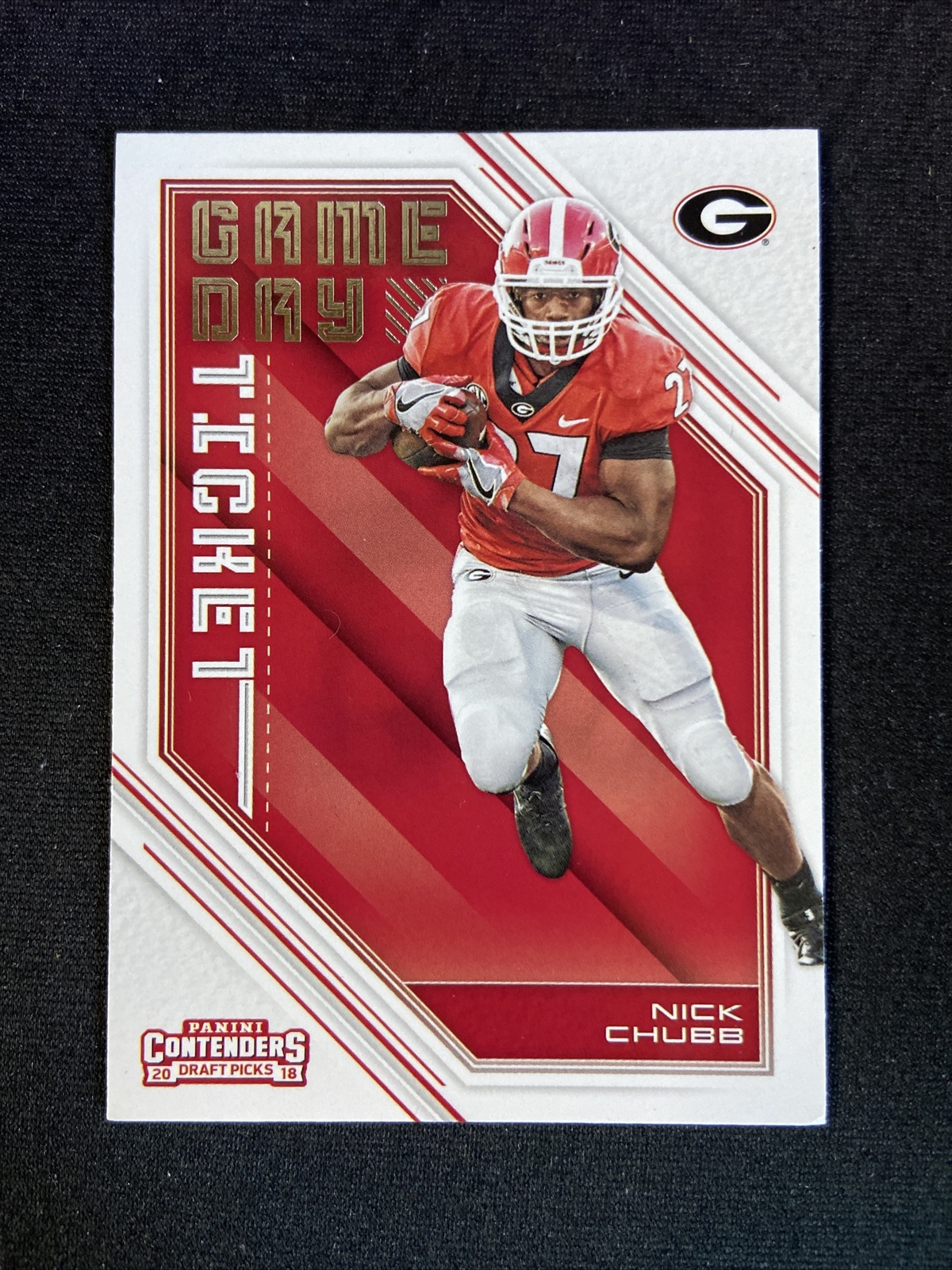 2018 Panini Contenders Draft Picks Game Day Ticket Nick Chubb Cleveland Browns