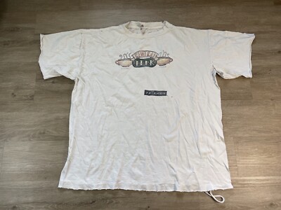 VTG 1993 Distressed Friends Central Perk Coffee XL T-Shirt White