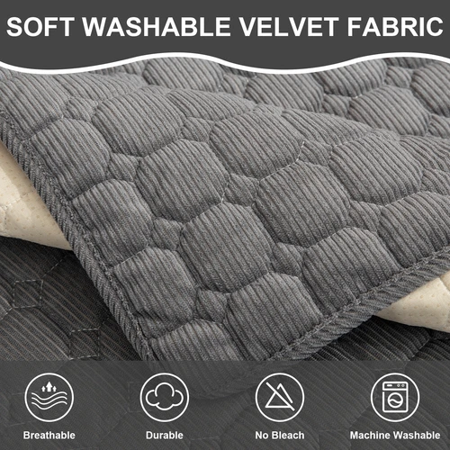 Verdicker Sofabezug Plüsch Sofakissen Karo rutschfest Sofabezug Sofa Handtuch USA - Bild 10 von 46