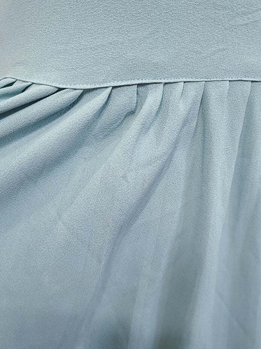 Vintage 1930s 1940s Teal Blue Dress Pink Fan Design Penny Mason XS Novelty Rayon - Picture 16 of 24