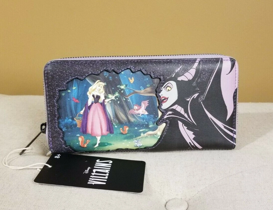 Loungefly Disney Villains Scene Maleficent Sleeping Beauty Wallet Zip Around NEW