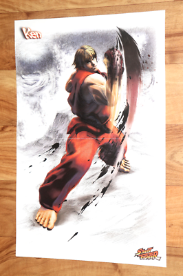 Street Fighter Ken Masters Very Rare Small Poster 42x28cm | eBay