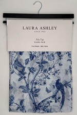 Laura Ashley Pole Top Summer Palace Floral Drapes Curtains 2 38 x 84 Blue