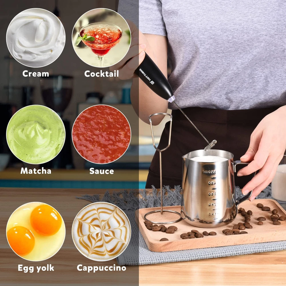 Milk Frother For Coffee Hand Mixer Handheld Electric Whisk Battery Operated Drin