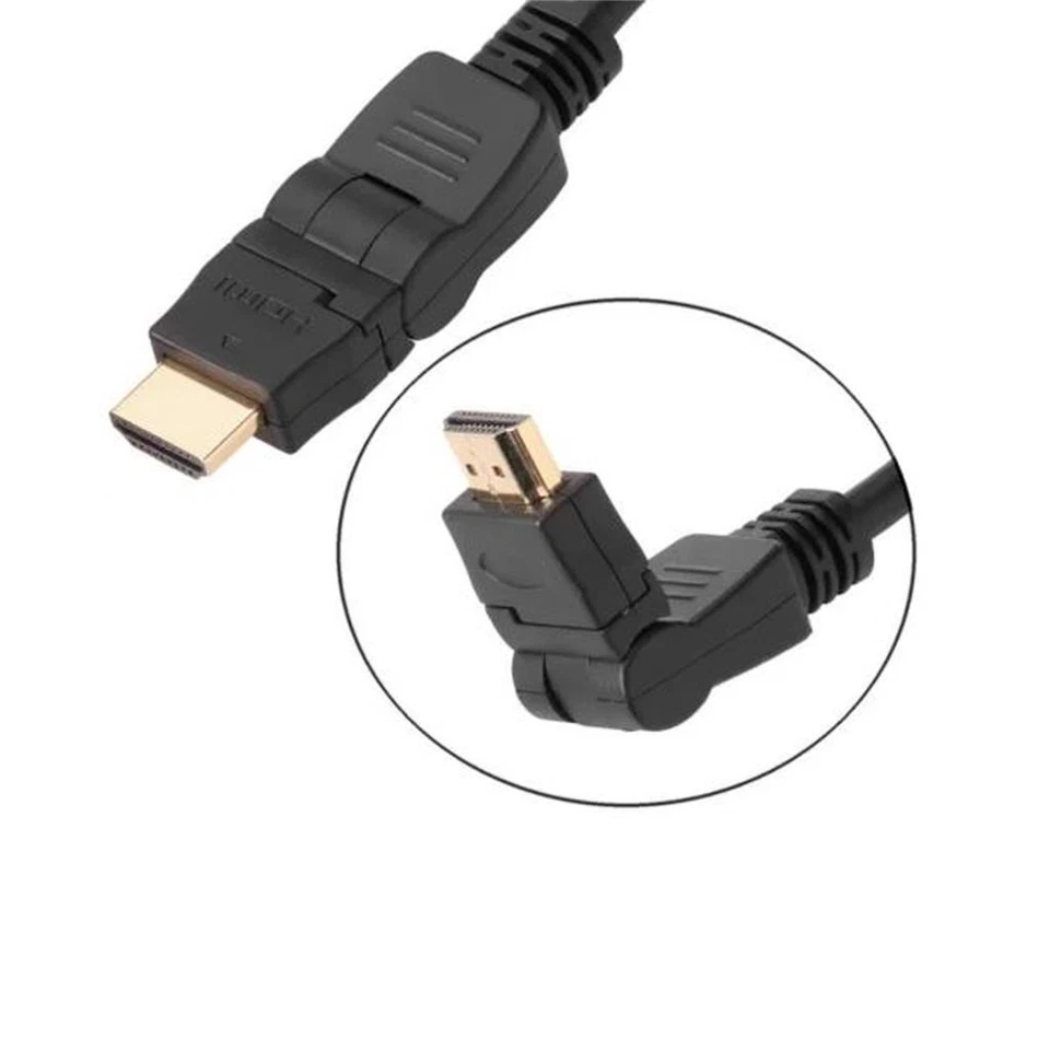 Belkin 2m HDMI Cable Dual 180� Swivel With Ethernet Gold Plated Black F3Y023BF2M - Image 2 of 3