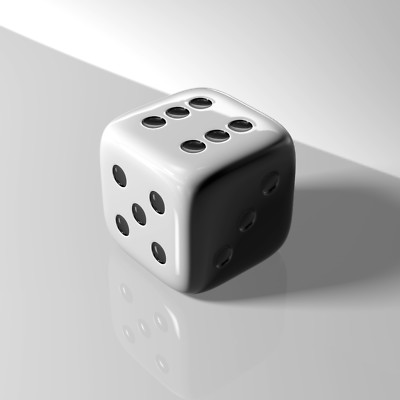 Würfel Spielwürfel WeißSchwarz Knobelwürfel Dice  Mod. Elfenbein 16mm - 30 Stück