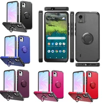 Tempered Glass / Shockproof Ring Cover Phone Case For Nokia C110 N156DL