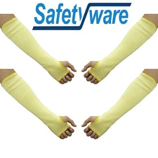 2pair Safetyware 18" Safety Protection Cut Resistant Sleeves Work Gloves Level 5