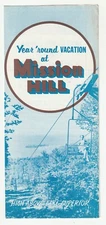 VINTAGE TRAVEL BROCHURE - MISSION HILL SKI RESORT - MICHIGAN - SKIING - MOTEL