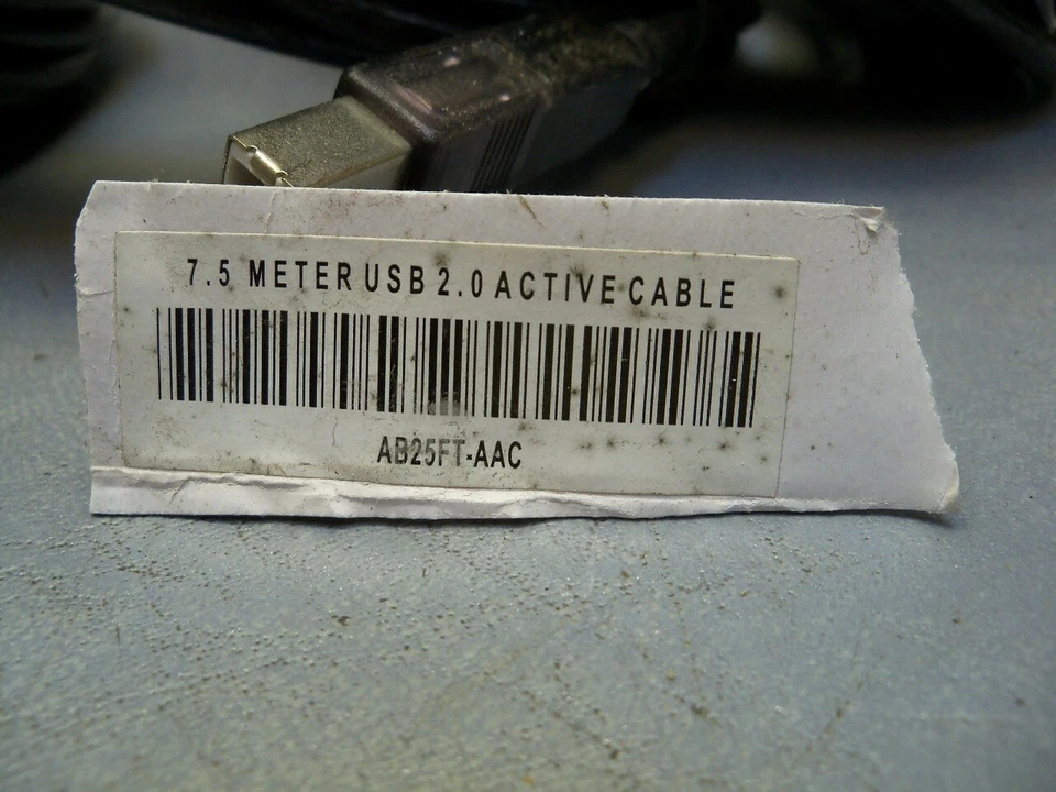 25ft Hi-Speed USB 2.0 Active Cable A Male to B Male AB25FT-AAC USBGear lot of 5 - Image 2 of 4