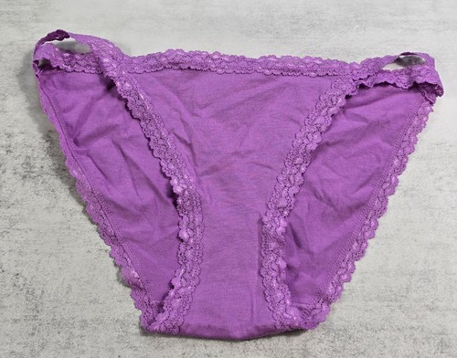 Xhilration XS Bikini Sexy Purple PANTIES PANTY Stretch Floral Gray Lace - Picture 4 of 17