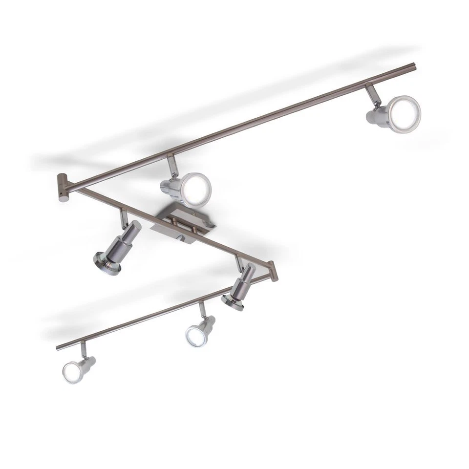 LED Deckenleuchte Deckenschiene 6-flammig  Lampe modern Spot-Leuchte Spotlights - Bild 3 von 4