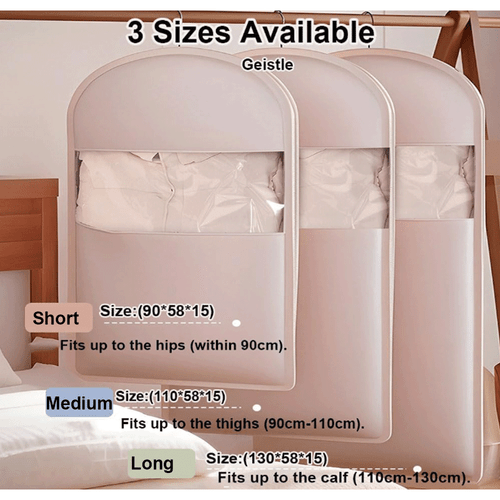 Space Saving Hanging Garment Bag with Self Compression Zipper for Down Coat - Picture 6 of 20