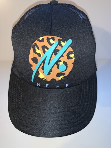 Black Hat Cheetah print Logo, mesh cap 