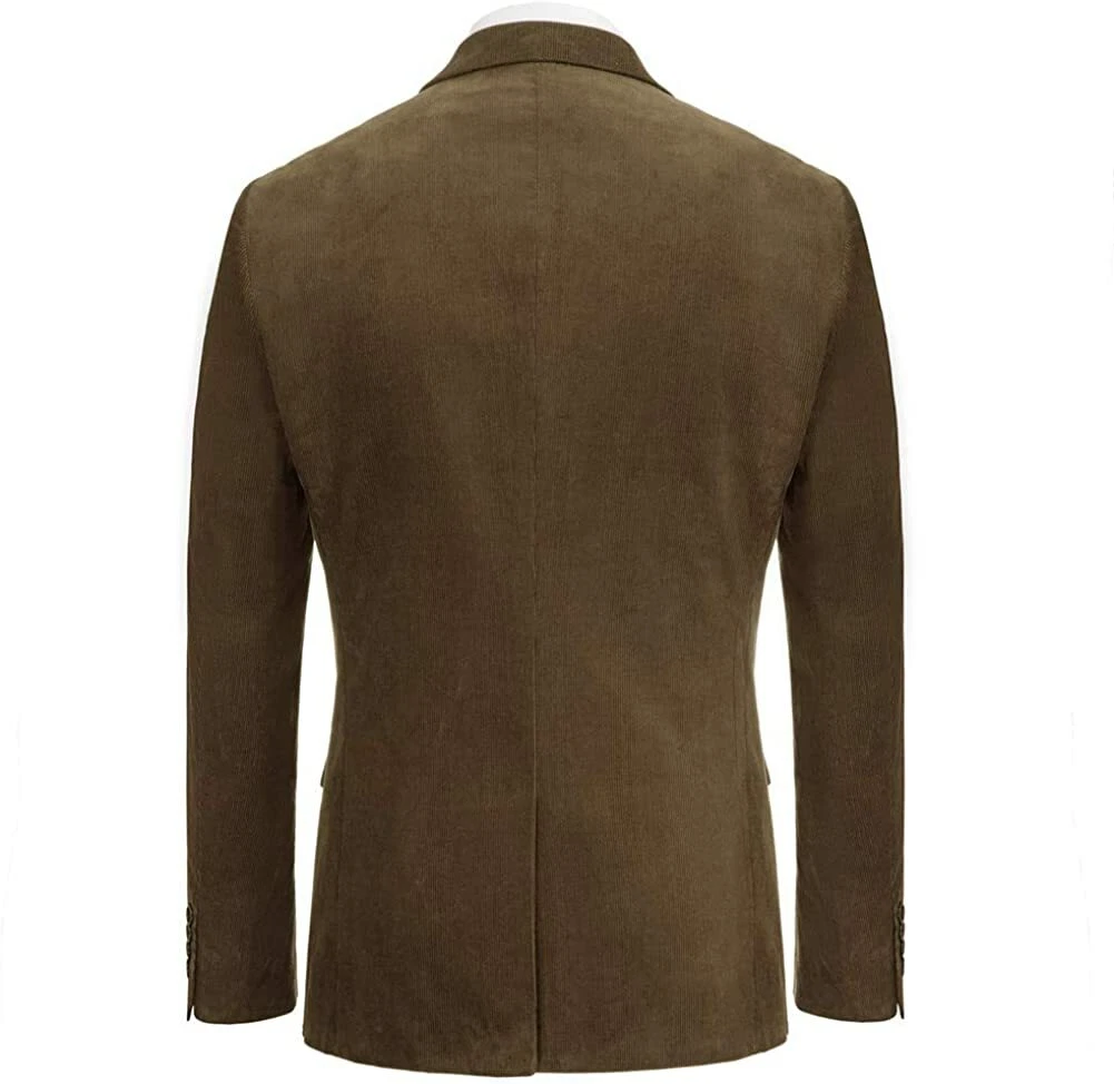 Paul Jones Men s Casual Corduroy Blazer Jacket Slim Fit Two Button Sport Coat