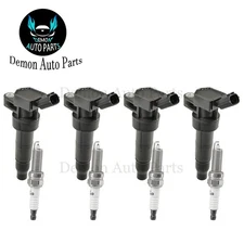 4pcs Ignition Coil and Spark Plug For 2016-2016 Kia Sportage 2.4L L4 CU1526