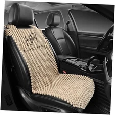 LACDL Beaded Car Seat Covers for Cars, Single Seat - Shouder Fixed Bare Wood