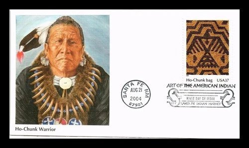 AMERICAN INDIAN ART HO-CHUNK BAGS  2004 FLEETWOOD CACHET FDC  VF UNADDR