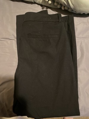 Old Navy Women's Pixie Pants Size 12 Petite Split Hem High Rise Black