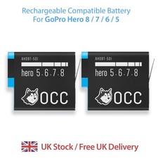 Image of 2 x Rechargeable Compatible Battery For GOPRO Hero 5 / 6 / 7 / 8_1200mAh_OCC