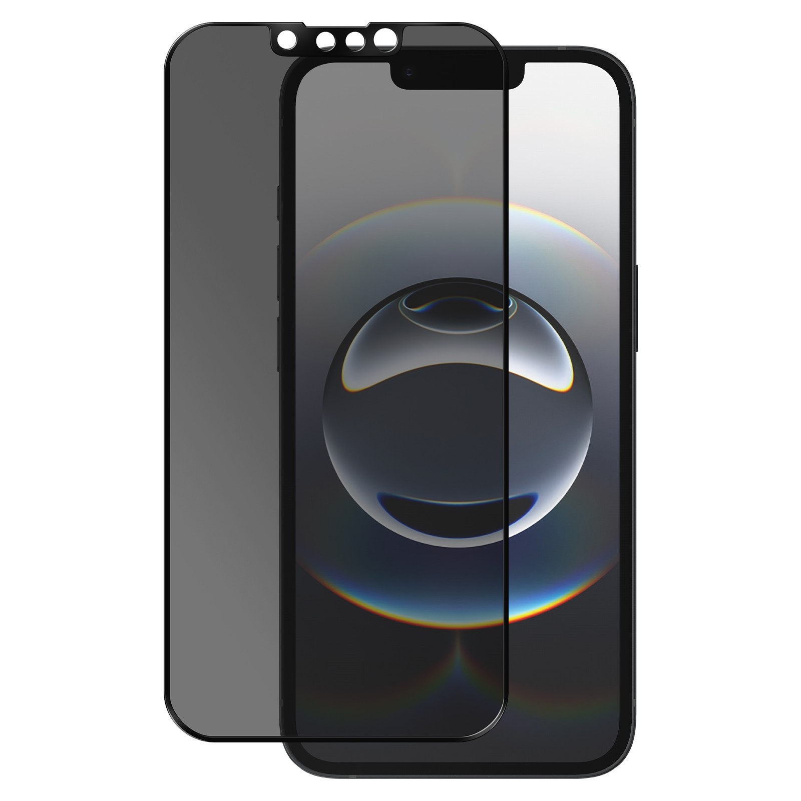 Verre trempé iPhone 16e anti-espion noir film protection écran 9H Avizar