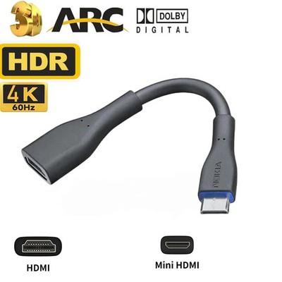 Mini HDMI zu HDMI Kurzkabel 4K@60Hz Konverter Adapter Kabel Unterstützung  HDCP