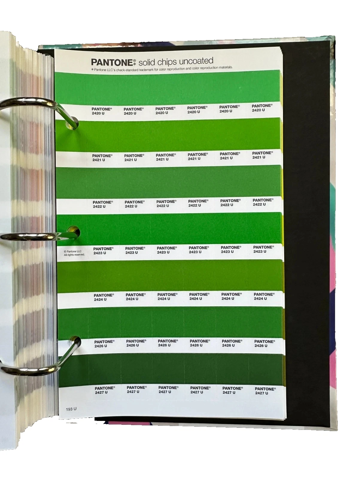 Pantone Solid Uncoated Chips Book PMS Color Reference GP1608N For