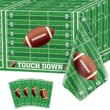 Football Tablecloths, 4 Pack Football Table Cover, Rectangular Game Day Table...