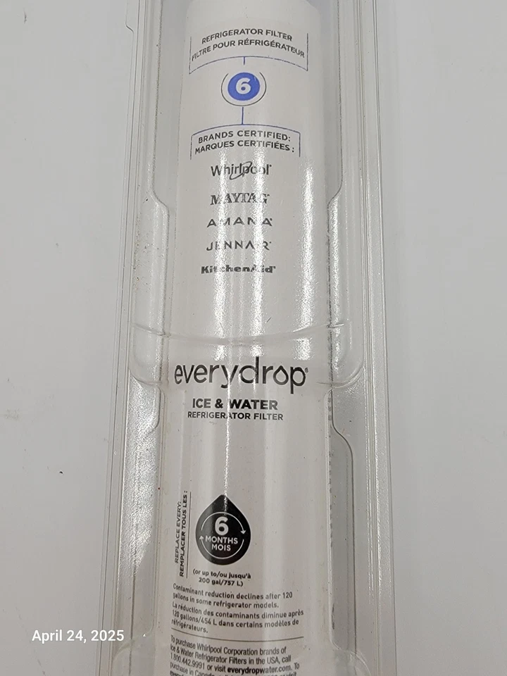 Everydrop #6 Ice Water Refrigerator Filter White Maytag EDR6D1 Whirlpool Etc New - Image 2 of 4