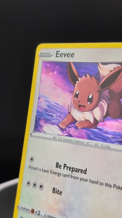 Eevee ~HD Swirl~ SWSH127 Black Star Promo Cosmo Holo Double Galaxy
