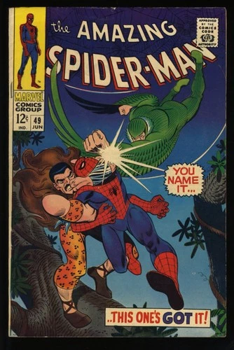 Amazing Spider-Man #49 GD+ 2.5 1st Kraven/New Vulture Team-Up! Marvel 1967
