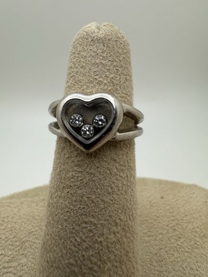 Chopard Happy Diamonds Hearts Ring In 18k White Gold