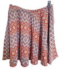 True Vtg 60's 70's RT Jrs Chevron Circle Skirt Rockabilly Retro