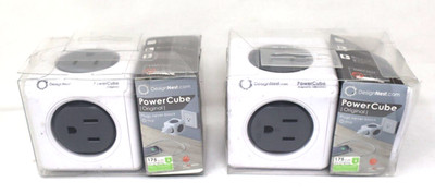 Lot of 2 Design Nest Original PowerCube Modular 5-Socket System Plug-In Block