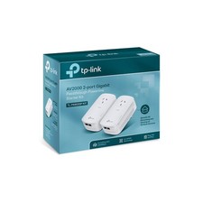TP-Link PA9020P AV2000 2-Port Gigabit Passthrough Powerline Starter Kit, Home...