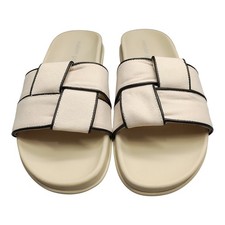 Sandalias Madden Girl Xion Plantilla Deslizable Mujer EE. UU. 9,5 M Negro Tostado Lona Natural
