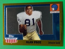 2005 Topps All American Edizione Ritirata - Alan Page #4 Oro Cromato /555