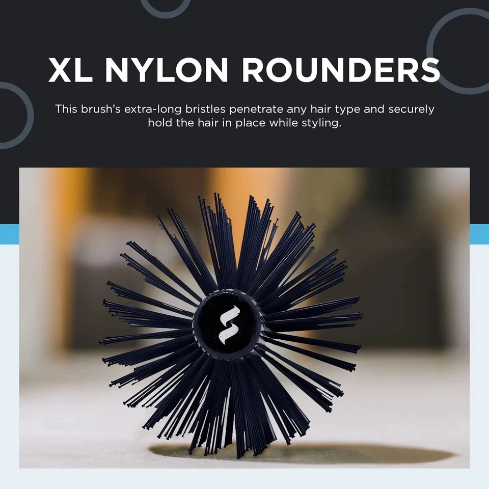 Double Stranded XL round Brush, Nylon Bristles - round Brush for Straightening, - Image 2 of 4