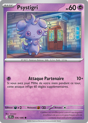 Pokemon Karte Psystigri 036/086 Commune Chaos Aszendent