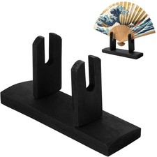 Japanese Folding Fan Stand Wooden Holder 4.33X2.36X1.37In Decorative Fan Disp...