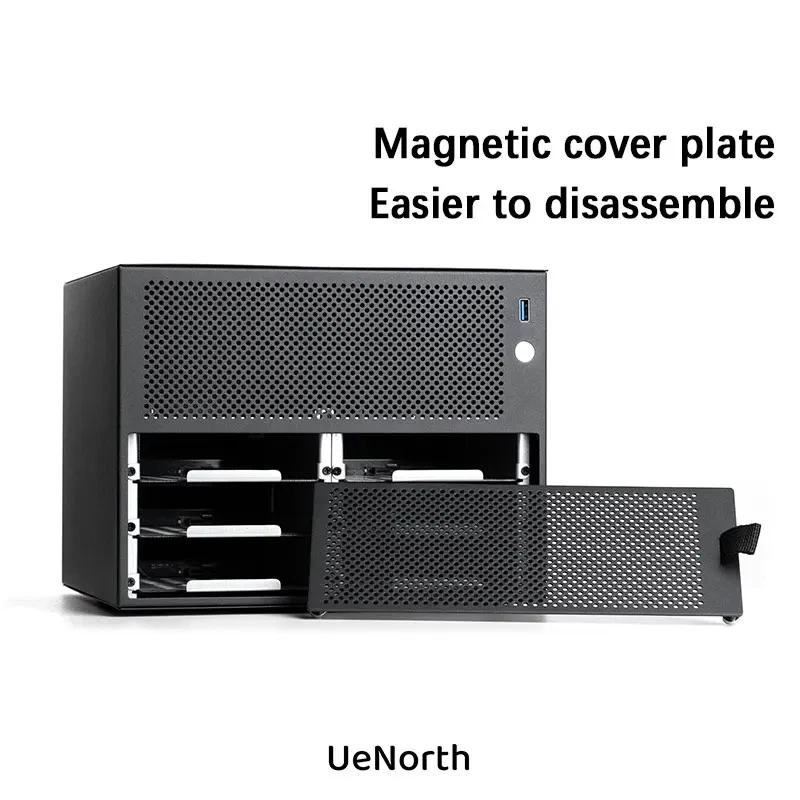 UE-S6 six-slot NAS chassis itx motherboard DIY desktop storage server small case - Image 4 of 4