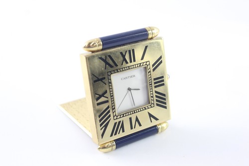 Vintage Cartier Travel/Desk Alarm Clock Quartz Working