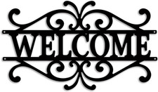 Metal Welcome Hanging Sign for Front Door Welcome Wall Decor Door Signs Perfect